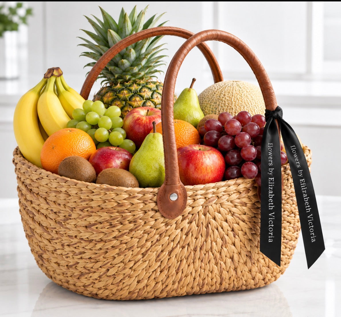 Fresh seasonal premium fruit gift basket